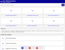 Tablet Screenshot of physiotherapyequipments.net
